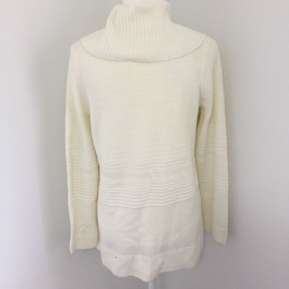 Calvin Klein White Turtleneck Knit Sweater - Picture 4 of 4